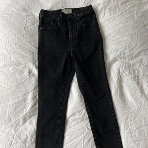 Everlane High Rise Stretch Black Ankle Womens Jeans Size 28
